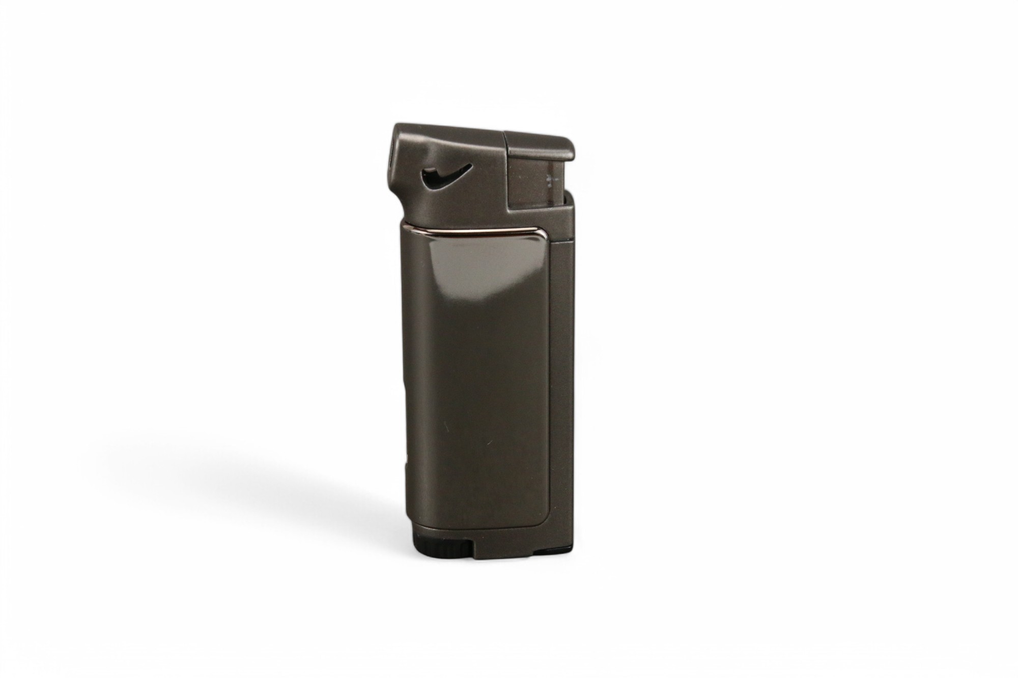 Lubinski Pipe Lighter Chrome Grey with Integrated Tamper