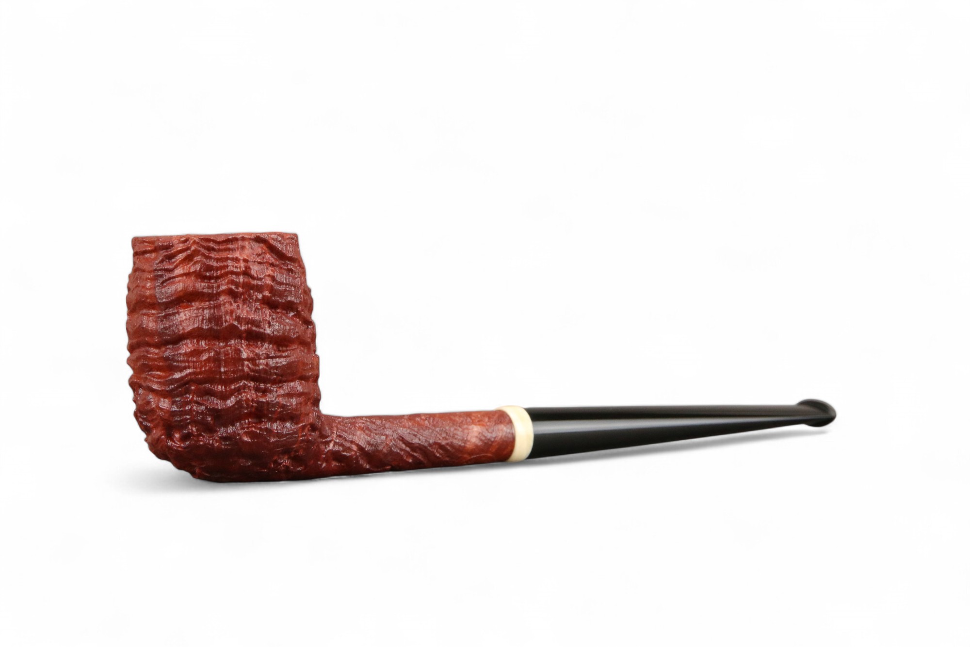 Pipa Martelo Pencil Billiard sabbiata con inserto in Mammut - immagine 5