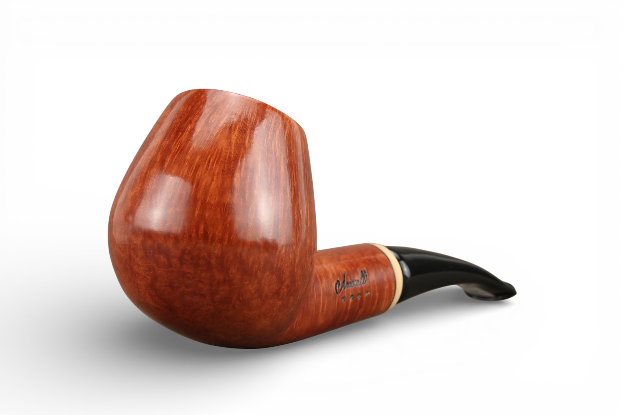 Amorelli Pipe 4 Stelle Bent Brandy Liscia - immagine 4