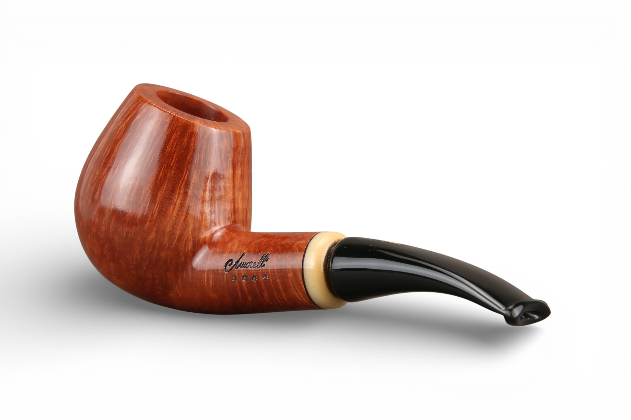 Amorelli Pipe 4 Stelle Bent Brandy Liscia - immagine 5