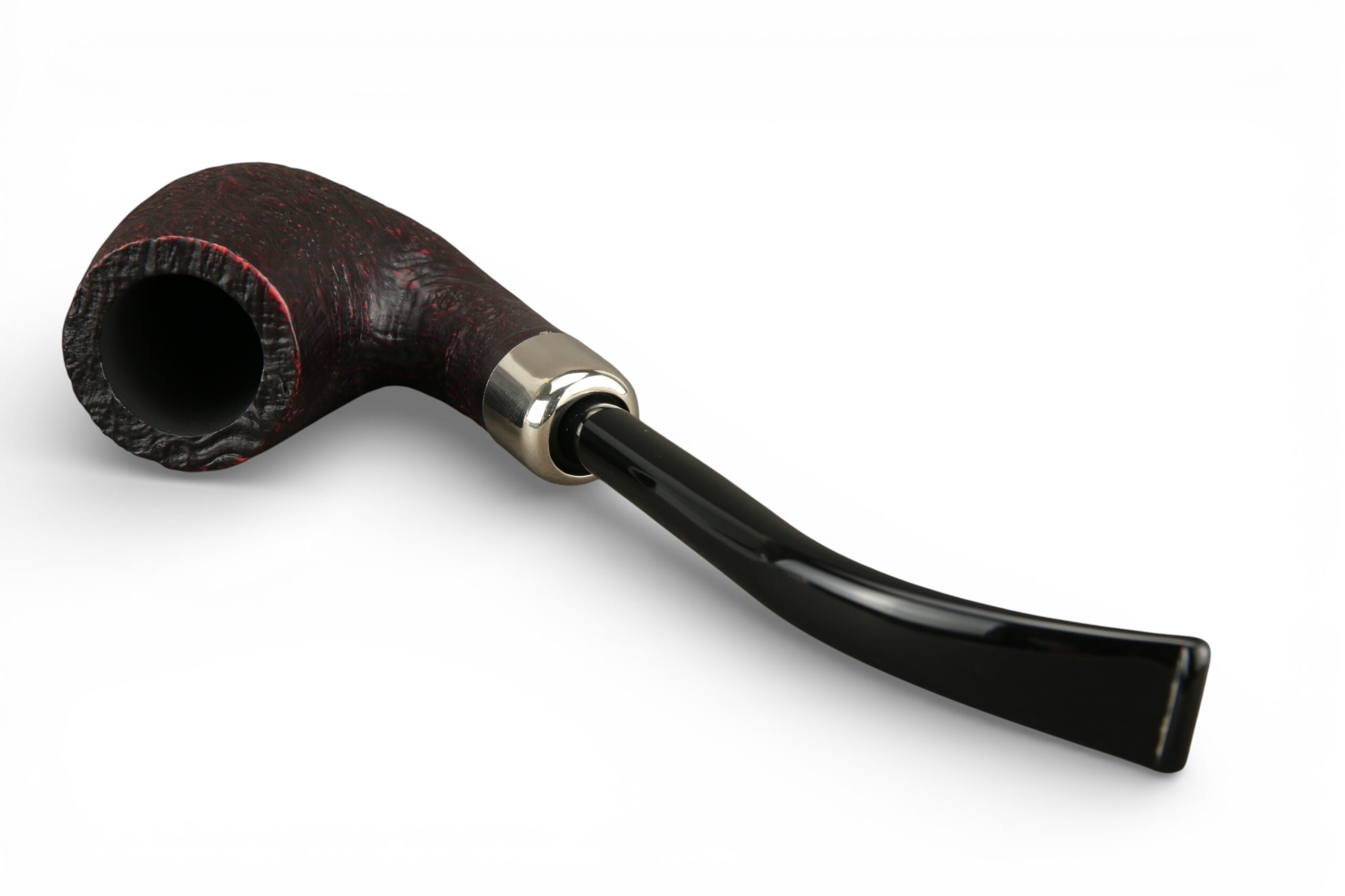 Pipa Myway Wise Man Bent Billiard Army Sabbiata Nera - immagine 7