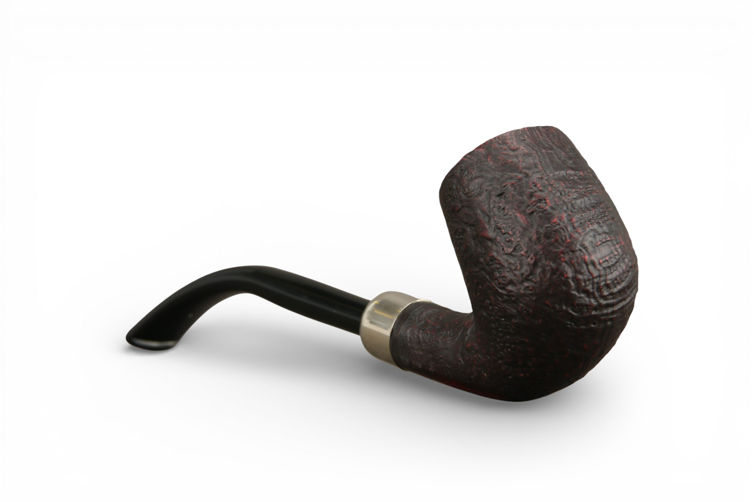 Pipa Myway Wise Man Bent Billiard Army Sabbiata Nera - immagine 3