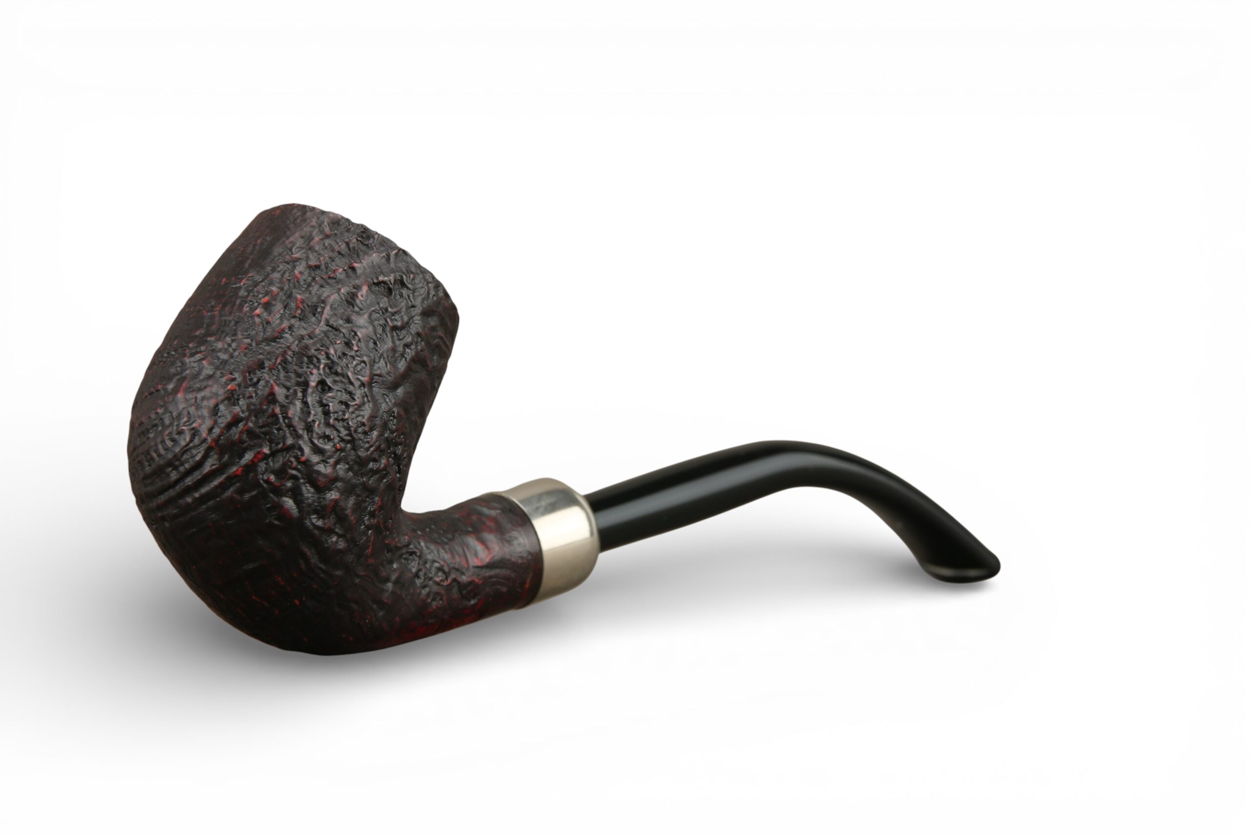 Pipa Myway Wise Man Bent Billiard Army Sabbiata Nera - immagine 4